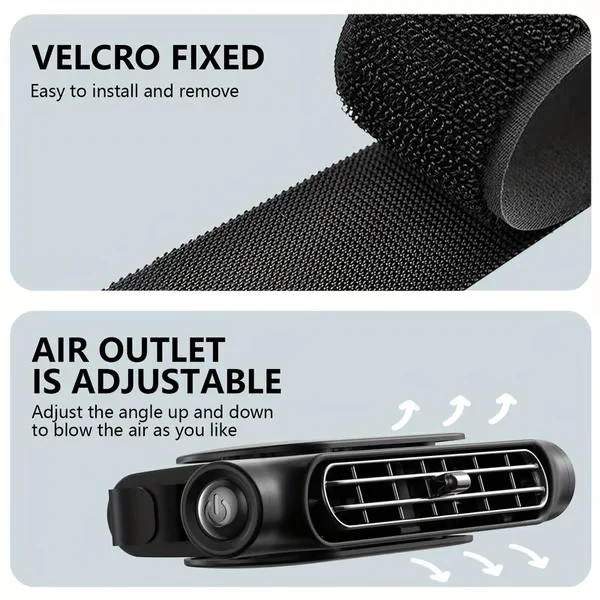 ❄️Dual Turbo USB-autostoelventilator - krachtige ventilator met kussen voor achterin - Image 6