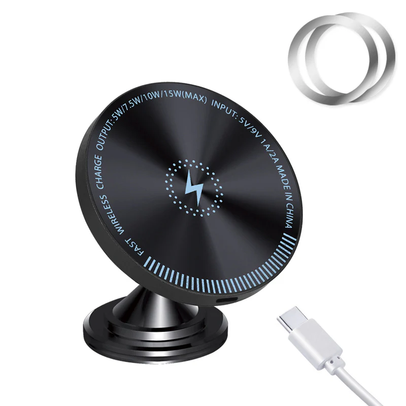 🌞Fris De Lente In Met 50% Korting!🚗RGB Magnetische Draadloze Autoladerhouder – 15W Snel Laden & 360° Rotatie - Image 11