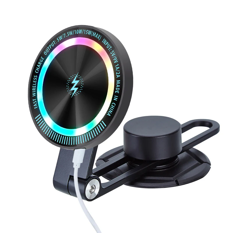 🌞Fris De Lente In Met 50% Korting!🚗RGB Magnetische Draadloze Autoladerhouder – 15W Snel Laden & 360° Rotatie - Image 15