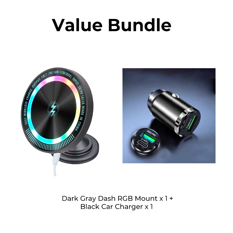 🌞Fris De Lente In Met 50% Korting!🚗RGB Magnetische Draadloze Autoladerhouder – 15W Snel Laden & 360° Rotatie - Image 21