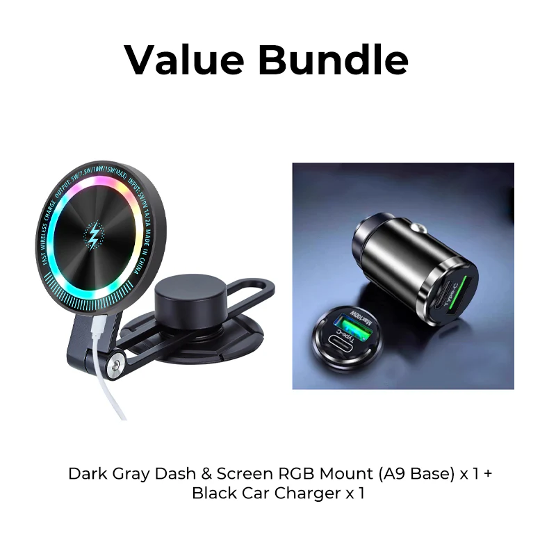 🌞Fris De Lente In Met 50% Korting!🚗RGB Magnetische Draadloze Autoladerhouder – 15W Snel Laden & 360° Rotatie - Image 23