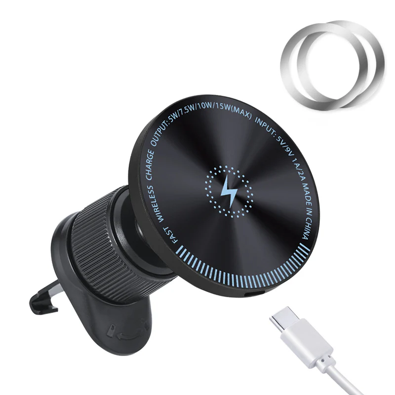 🌞Fris De Lente In Met 50% Korting!🚗RGB Magnetische Draadloze Autoladerhouder – 15W Snel Laden & 360° Rotatie - Image 9