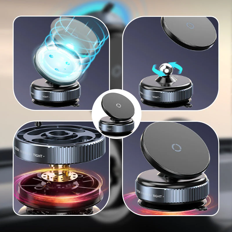 🎉Nieuwjaars Cadeau 50% KORTING!📱360° draaibare vacuümmagneet houder – ultrastabiel in de auto, zonder lijmresten & multifunctioneel!🚗 - Image 7