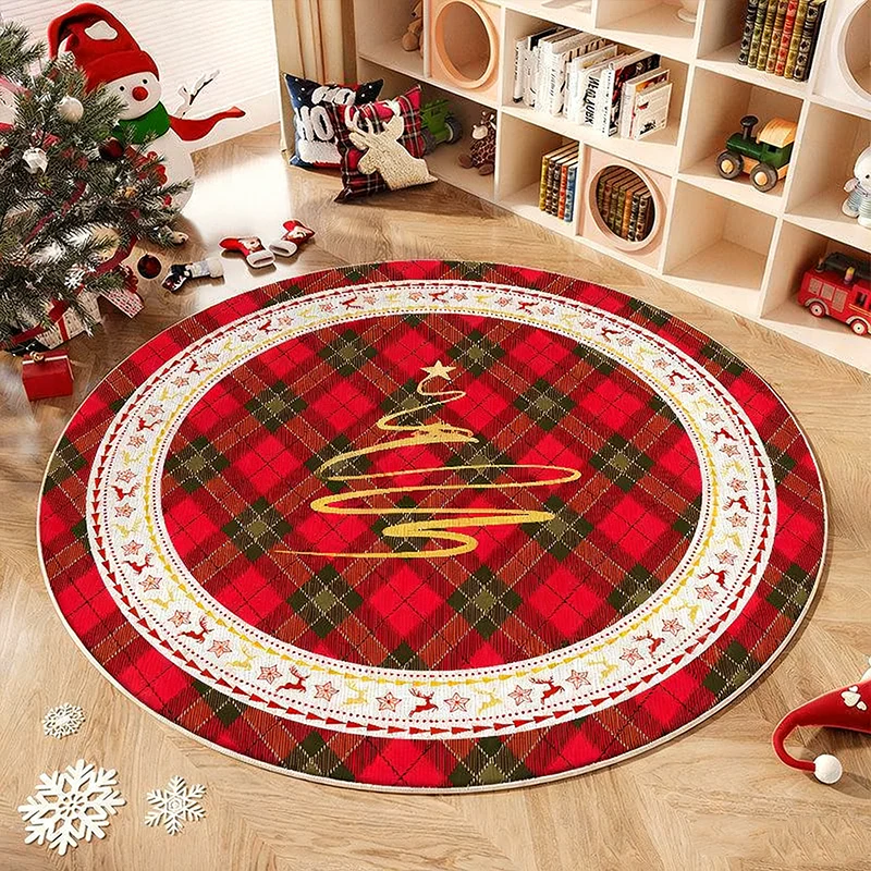 ✨ Feestelijk Rond Kerstboom Tapijt – Antislip, Gemakkelijk Schoonmaken & Warme Vloerbarrière (Kerstsfeer in Elke Kamer!) - Image 10