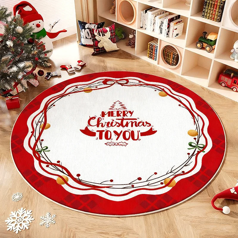 ✨ Feestelijk Rond Kerstboom Tapijt – Antislip, Gemakkelijk Schoonmaken & Warme Vloerbarrière (Kerstsfeer in Elke Kamer!) - Image 11