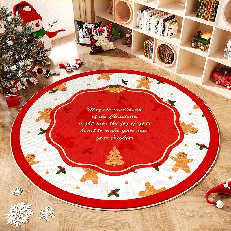 ✨ Feestelijk Rond Kerstboom Tapijt – Antislip, Gemakkelijk Schoonmaken & Warme Vloerbarrière (Kerstsfeer in Elke Kamer!) - Image 13