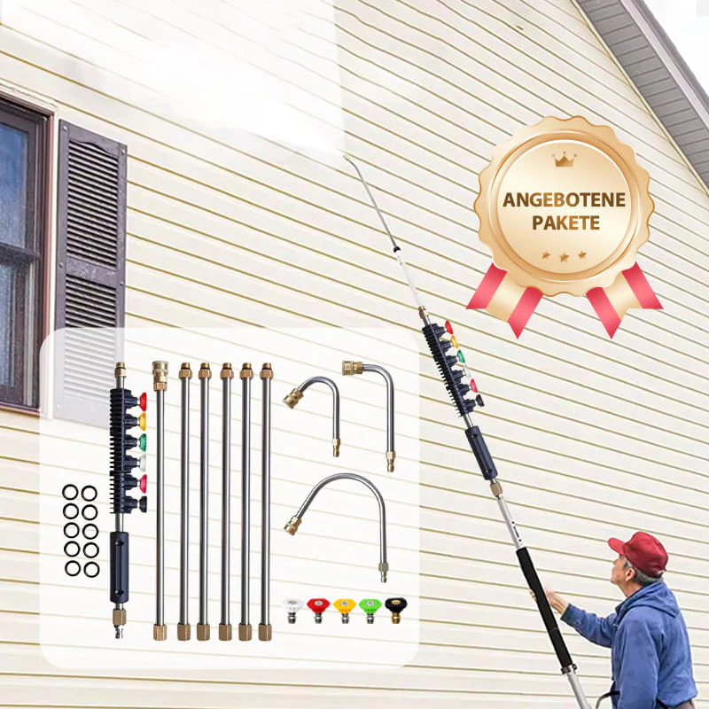 💘Valentijnsaanbieding: 50% Korting!🚿4000 PSI Hogedrukreinigerlansset – Reinig Hoogte & Goots Zonder Ladder!