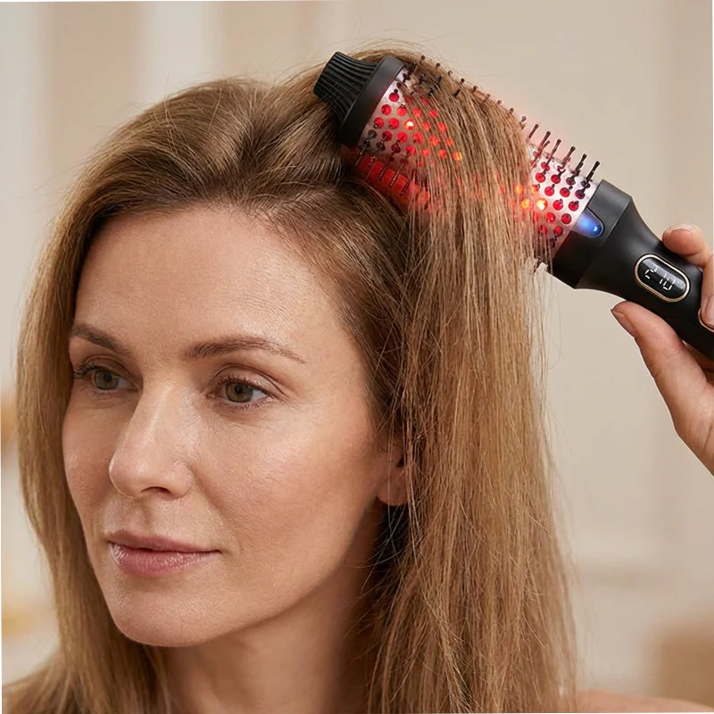 🌞Fris De Lente In Met 50% Korting!✨ Blowout Boost Thermische Borstel | 2-in-1 Stijlen & Krullen | 6 Warmtestanden | Plantenkeratine Coating - Image 6