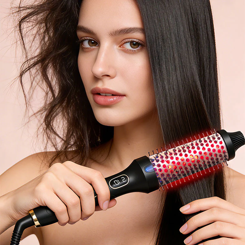 🌞Fris De Lente In Met 50% Korting!✨ Blowout Boost Thermische Borstel | 2-in-1 Stijlen & Krullen | 6 Warmtestanden | Plantenkeratine Coating - Image 7