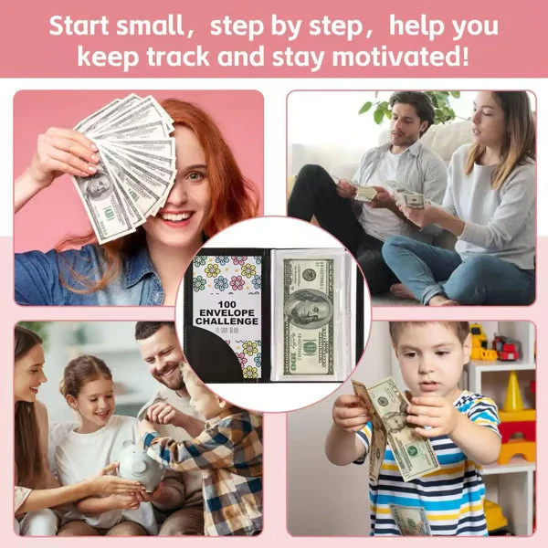 🎉Nieuwjaars Cadeau 50% KORTING!📅Spaaruitdagingenboek met 100 Enveloppen (A5 Imitatieleer) – Leuk Spaarhulpmiddel Voor Familie & Persoonlijke Doelen! - Image 11