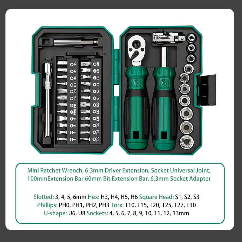 🎉Nieuwjaars Cadeau 50% KORTING!🛠️40-delige Draagbare Multifunctionele Schroevendraaierset: Volledige Maatdekking & Duurzaam – Perfect Voor Klussen Thuis & Onderweg! - Image 8