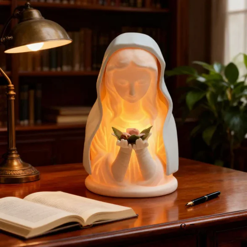 🎄Kerstdeal ALTIJD 50% KORTING!✨ Elegant Religieuze LED Nachtlamp – Sculpturaal Ontwerp, Warme Ambient Licht & Batterijbedreven (Spirituele Decoratie voor Thuis!) - Image 3