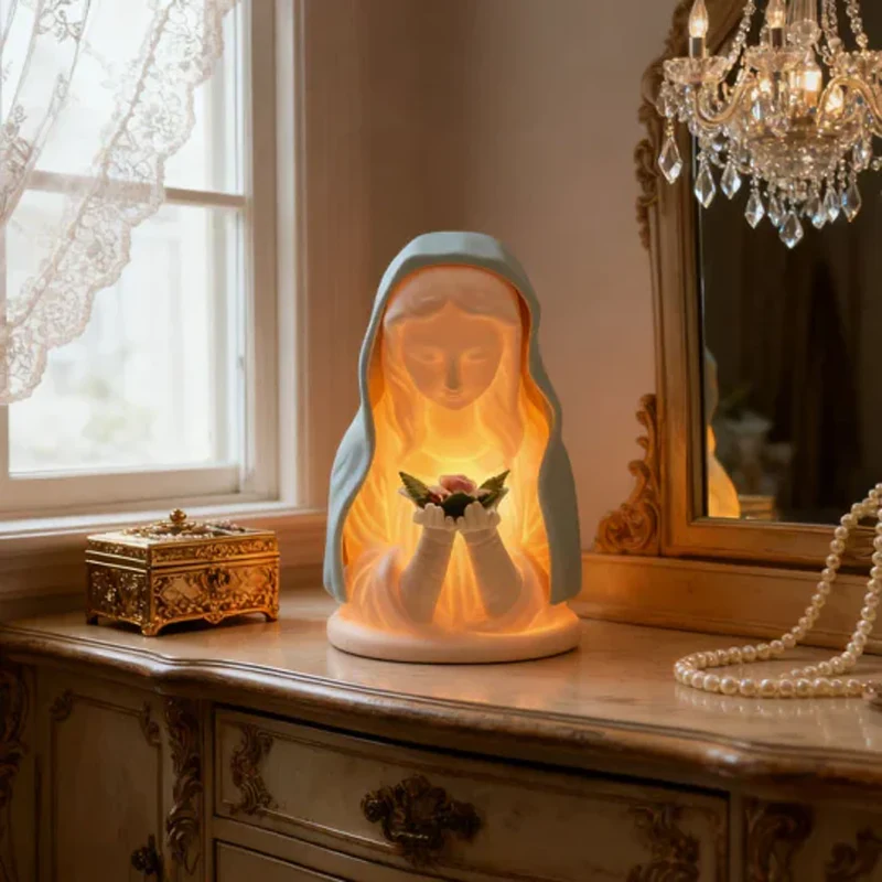 🎄Kerstdeal ALTIJD 50% KORTING!✨ Elegant Religieuze LED Nachtlamp – Sculpturaal Ontwerp, Warme Ambient Licht & Batterijbedreven (Spirituele Decoratie voor Thuis!) - Image 4