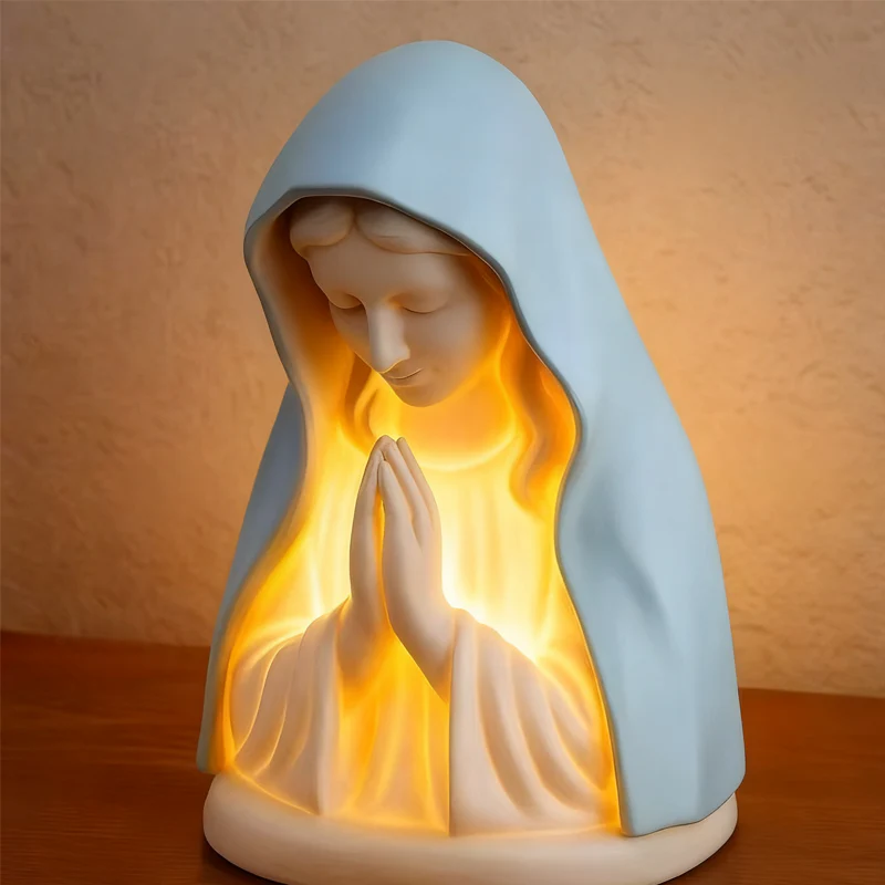 🎄Kerstdeal ALTIJD 50% KORTING!✨ Elegant Religieuze LED Nachtlamp – Sculpturaal Ontwerp, Warme Ambient Licht & Batterijbedreven (Spirituele Decoratie voor Thuis!) - Image 5