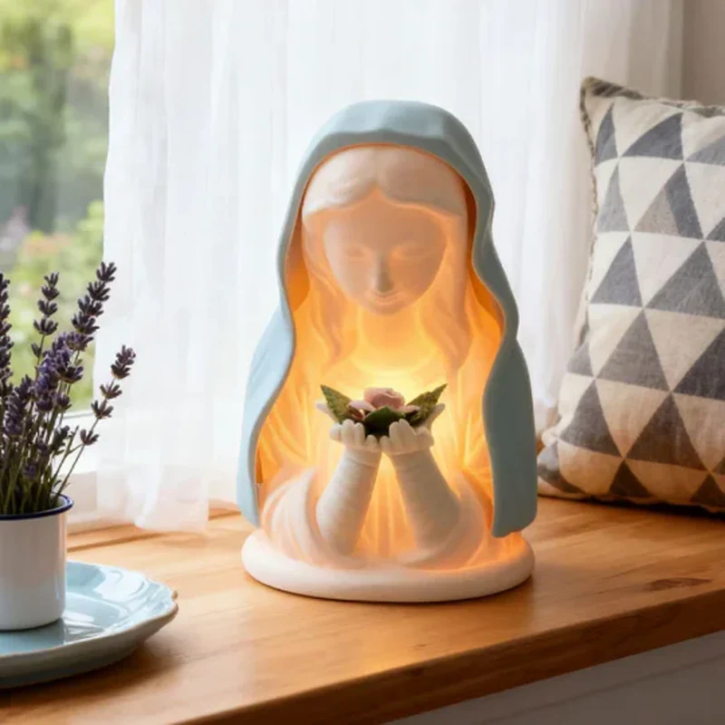 🎄Kerstdeal ALTIJD 50% KORTING!✨ Elegant Religieuze LED Nachtlamp – Sculpturaal Ontwerp, Warme Ambient Licht & Batterijbedreven (Spirituele Decoratie voor Thuis!) - Image 6