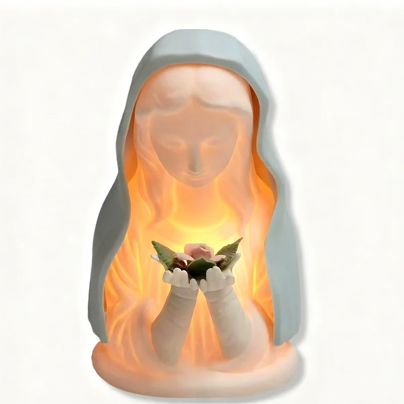 🎄Kerstdeal ALTIJD 50% KORTING!✨ Elegant Religieuze LED Nachtlamp – Sculpturaal Ontwerp, Warme Ambient Licht & Batterijbedreven (Spirituele Decoratie voor Thuis!) - Image 8