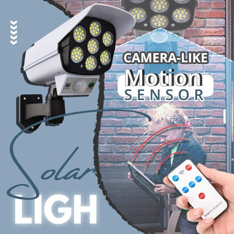 🌞Fris De Lente In Met 50% Korting!🚨Zonne-Energie Buitenlamp met Bewegingssensor – Nep Camera Uitstraling Schrikt Indringers Af & Verlicht Je Tuin!