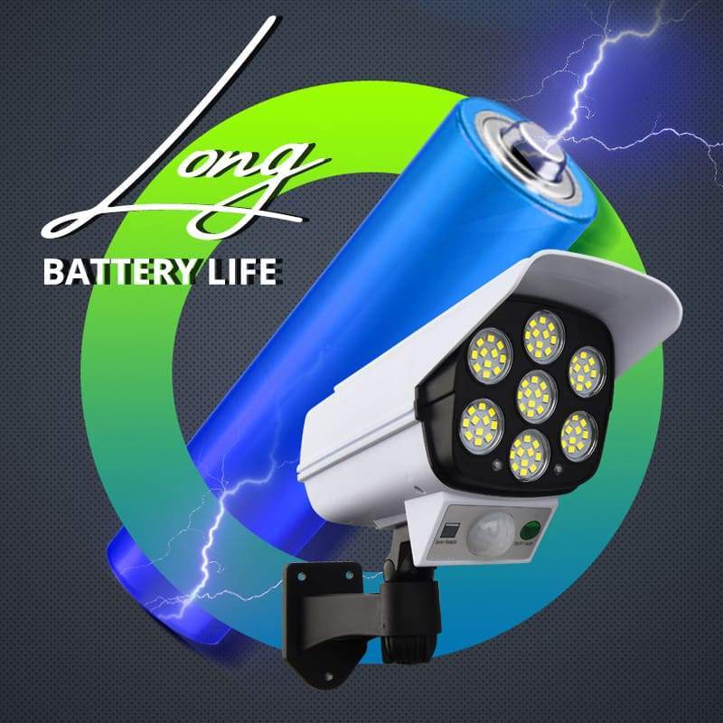 🌞Fris De Lente In Met 50% Korting!🚨Zonne-Energie Buitenlamp met Bewegingssensor – Nep Camera Uitstraling Schrikt Indringers Af & Verlicht Je Tuin! - Image 2