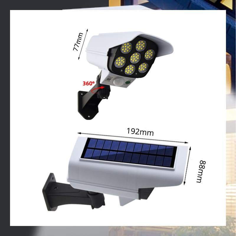 🌞Fris De Lente In Met 50% Korting!🚨Zonne-Energie Buitenlamp met Bewegingssensor – Nep Camera Uitstraling Schrikt Indringers Af & Verlicht Je Tuin! - Image 8