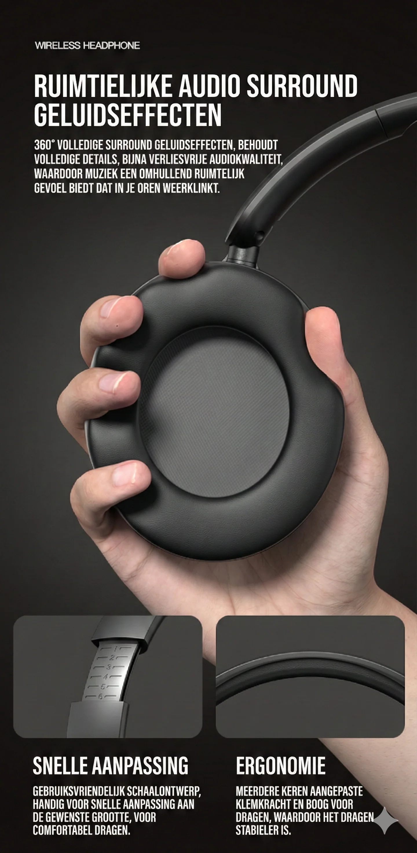 🌞Fris De Lente In Met 50% Korting!🎧 Hoofdtelefoon – Voel de Bass, Luister 40 Uur Lang! - Image 4