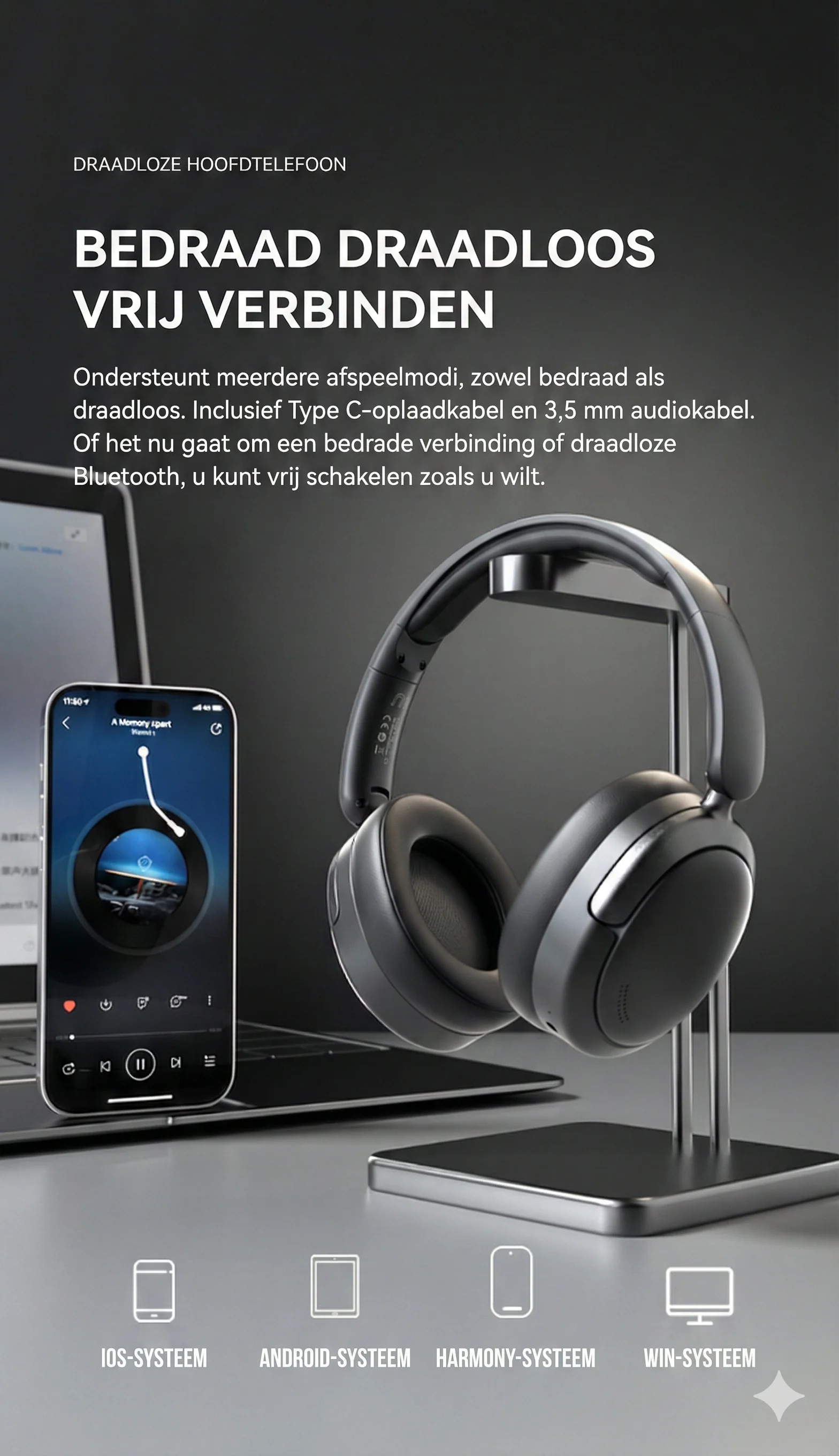 🌞Fris De Lente In Met 50% Korting!🎧 Hoofdtelefoon – Voel de Bass, Luister 40 Uur Lang! - Image 6