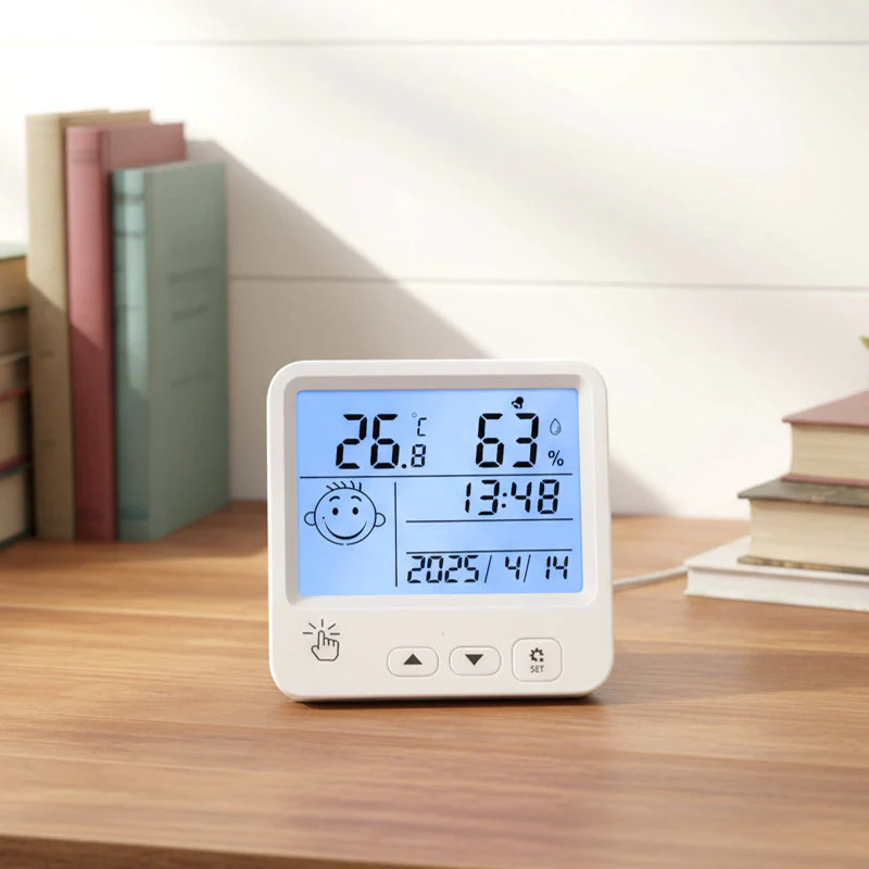 Slimme digitale bureaubladhygrometer-thermometer