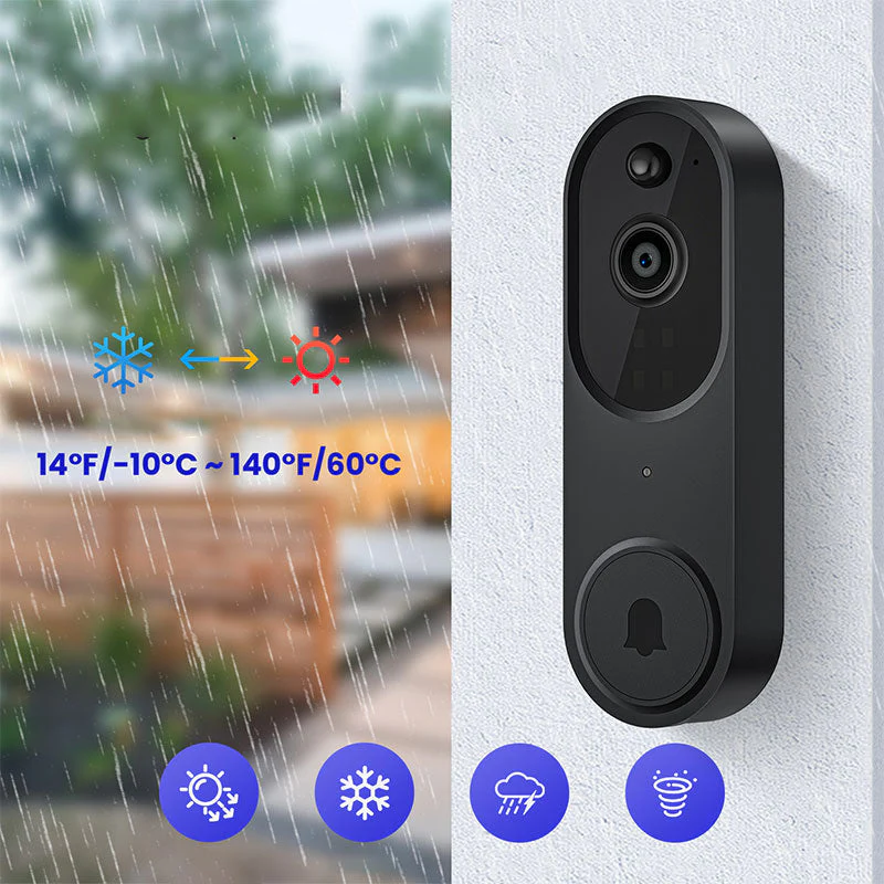🎉Nieuwjaars Cadeau 50% KORTING!🚪Slimme 1080p Videodeurbel: IP65 Weerbestendig + AI Mensdetectie – Heldere Beelden & Veiligheid Het Hele Jaar Door! - Image 3