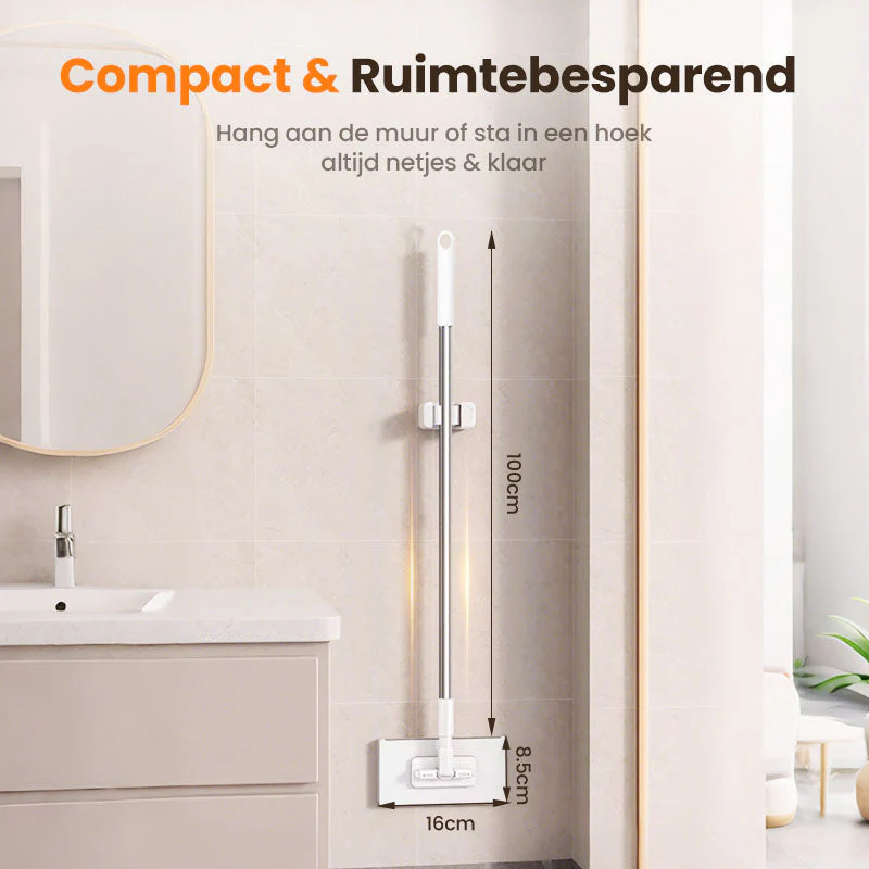 🔥50% KORTING🧹 Herbruikbare Stofmaap Set – Automatische Bionische Klem, 39" Verlengbare Staalsteel, 360° Draaiend + Milieuvriendelijk (Meerdere Oppervlaktes)! - Image 7