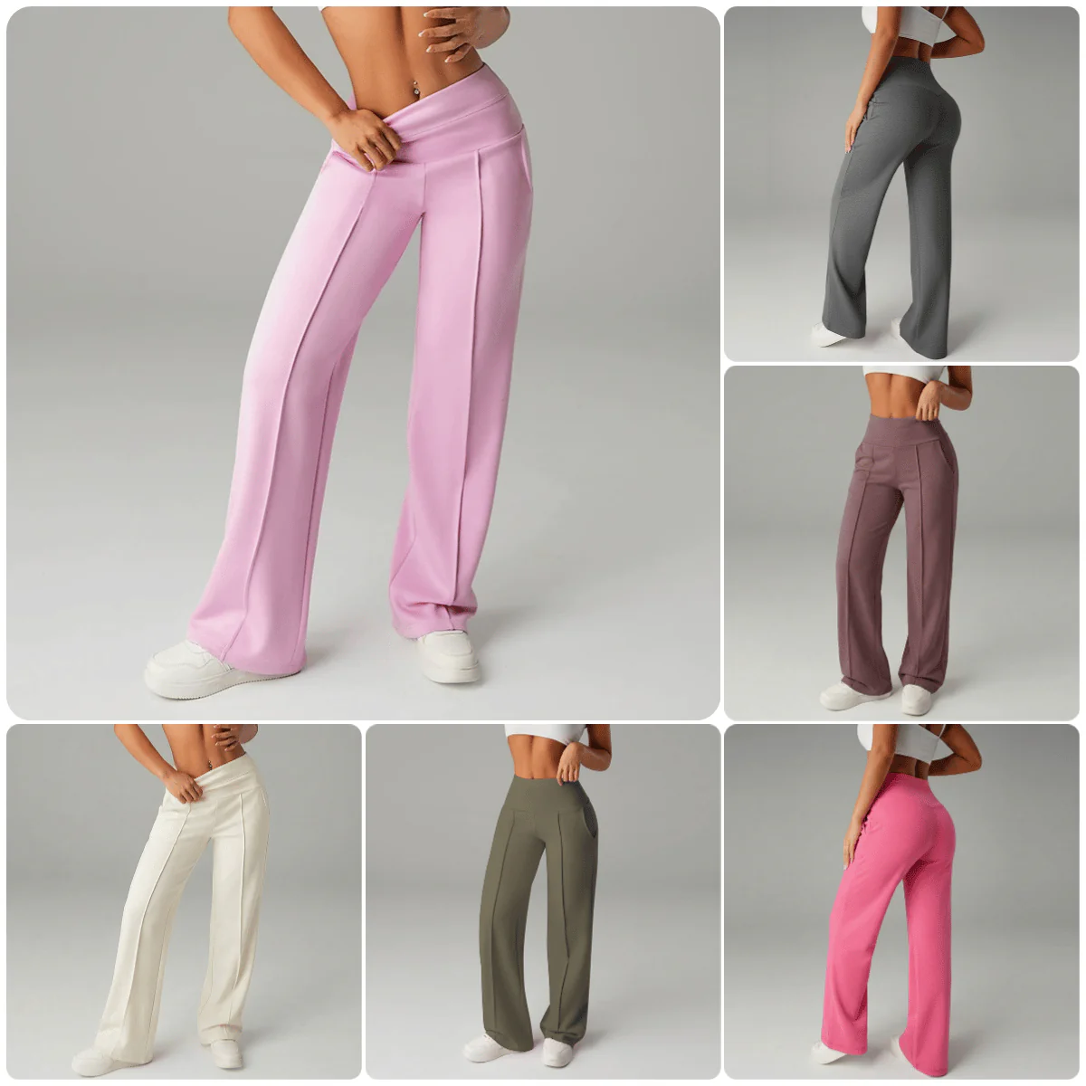 🎉Nieuwjaars Cadeau 50% KORTING!🛍️Dames Hoogtaille Wijde Pijpen Broek: Echte Zakken + Stretchstof – Comfortabel & Stijlvol Voor Elke Dag!