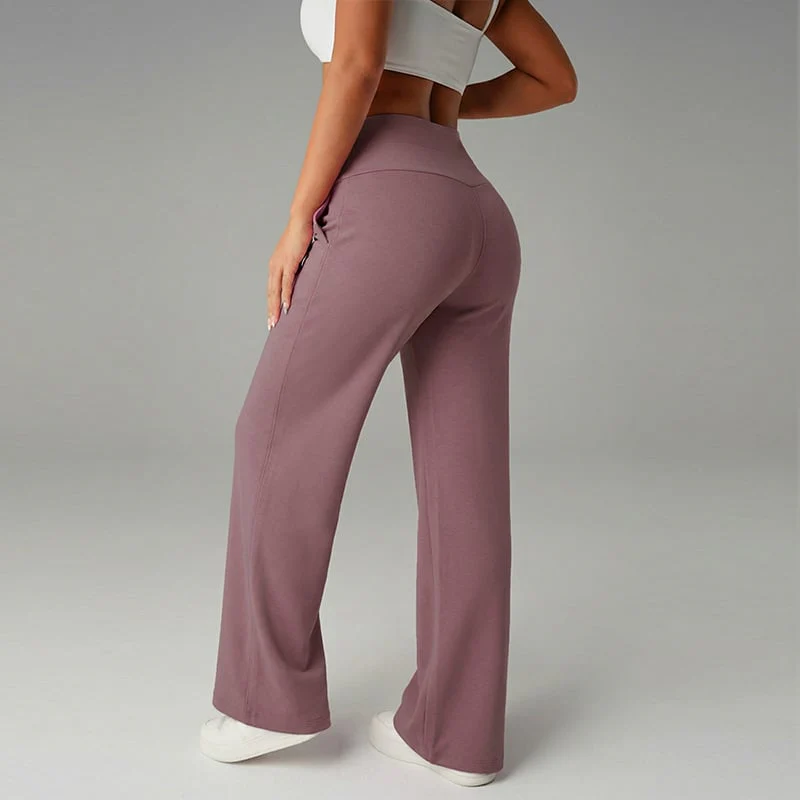 🎉Nieuwjaars Cadeau 50% KORTING!🛍️Dames Hoogtaille Wijde Pijpen Broek: Echte Zakken + Stretchstof – Comfortabel & Stijlvol Voor Elke Dag! - Image 26