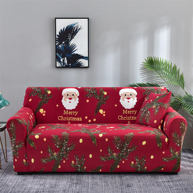 🎄✨ Kerstmis Volledig Omwikkelde Universele Stretch Bankhoes – Bescherming tegen Kratzen/Morsen, Gemakkelijk Installeren & Universeel voor 1-4 Zitter Banken! - Image 2