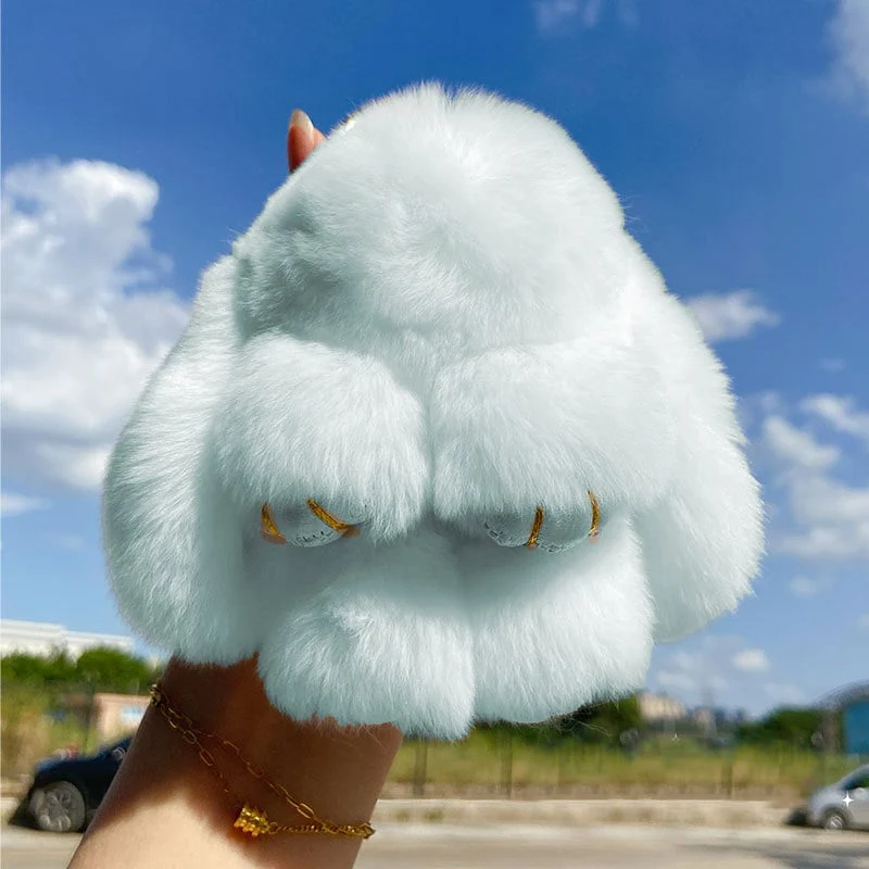 🌞Fris De Lente In Met 50% Korting!🐰 Handgemaakte Zachte Konijnen PomPom Sleutelhanger – Imitatiebont & Schattig Tasaccessoire! - Image 10