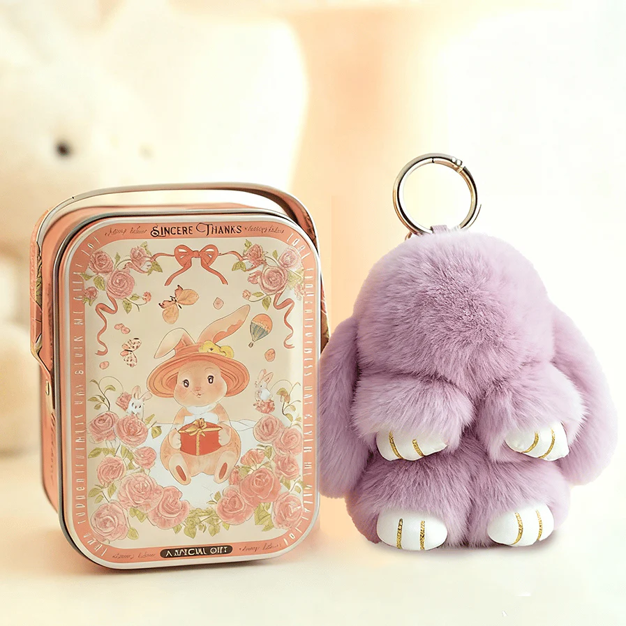🌞Fris De Lente In Met 50% Korting!🐰 Handgemaakte Zachte Konijnen PomPom Sleutelhanger – Imitatiebont & Schattig Tasaccessoire! - Image 14