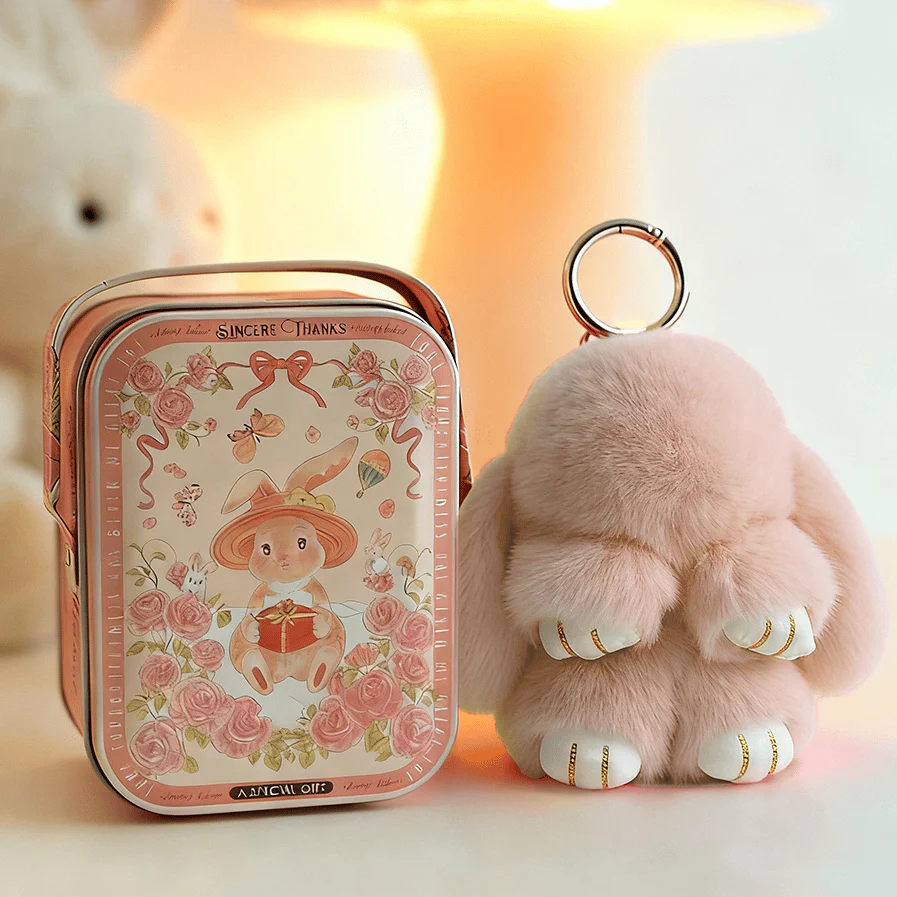 🌞Fris De Lente In Met 50% Korting!🐰 Handgemaakte Zachte Konijnen PomPom Sleutelhanger – Imitatiebont & Schattig Tasaccessoire! - Image 15