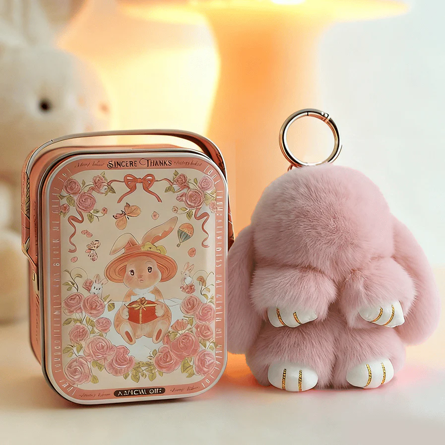 🌞Fris De Lente In Met 50% Korting!🐰 Handgemaakte Zachte Konijnen PomPom Sleutelhanger – Imitatiebont & Schattig Tasaccessoire! - Image 16