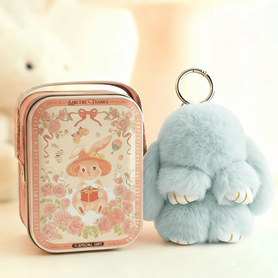 🌞Fris De Lente In Met 50% Korting!🐰 Handgemaakte Zachte Konijnen PomPom Sleutelhanger – Imitatiebont & Schattig Tasaccessoire! - Image 17