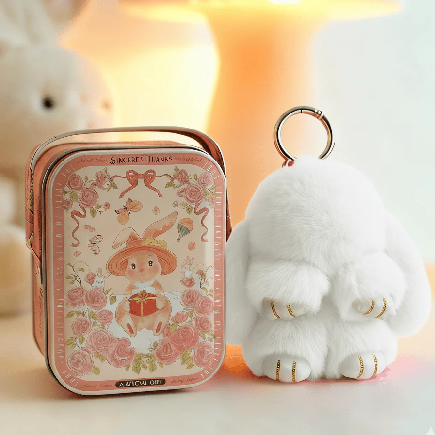 🌞Fris De Lente In Met 50% Korting!🐰 Handgemaakte Zachte Konijnen PomPom Sleutelhanger – Imitatiebont & Schattig Tasaccessoire! - Image 21