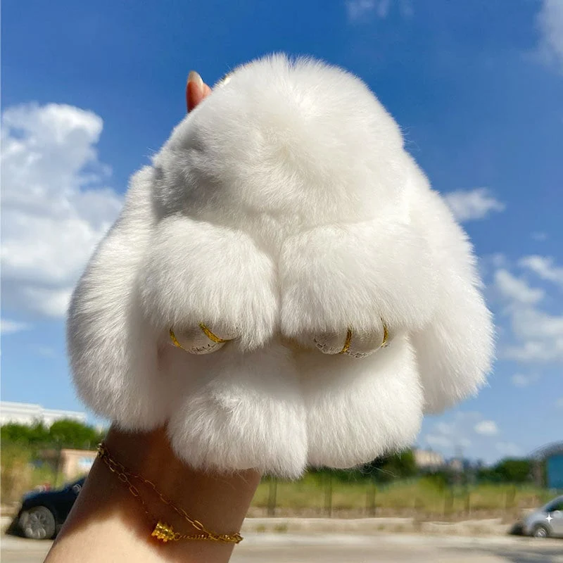 🌞Fris De Lente In Met 50% Korting!🐰 Handgemaakte Zachte Konijnen PomPom Sleutelhanger – Imitatiebont & Schattig Tasaccessoire! - Image 7