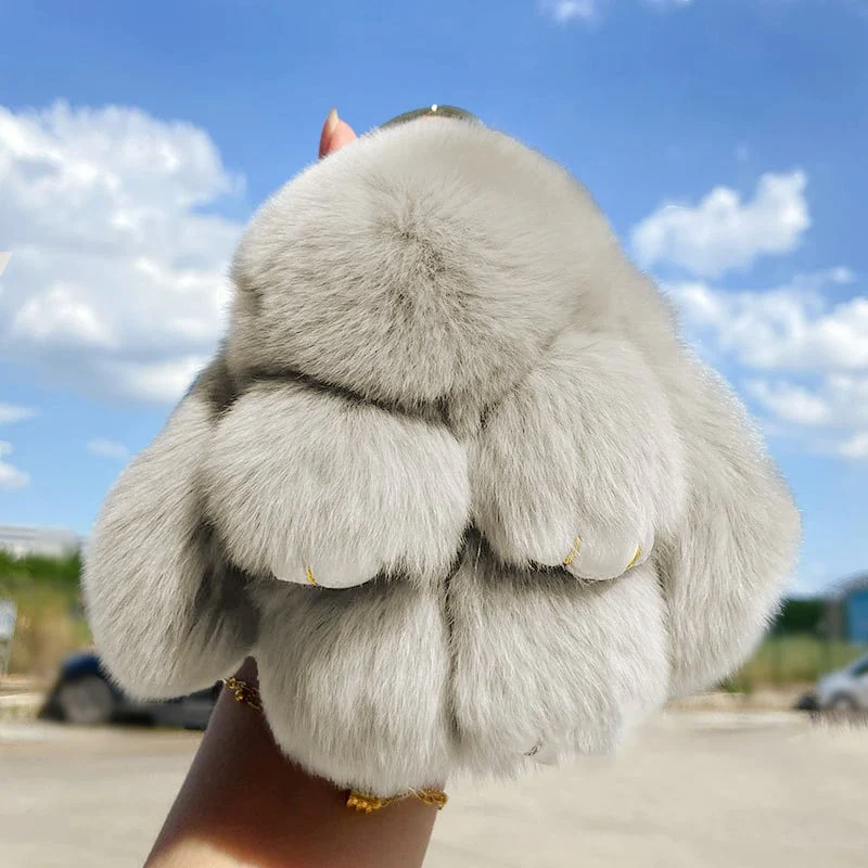 🌞Fris De Lente In Met 50% Korting!🐰 Handgemaakte Zachte Konijnen PomPom Sleutelhanger – Imitatiebont & Schattig Tasaccessoire! - Image 9