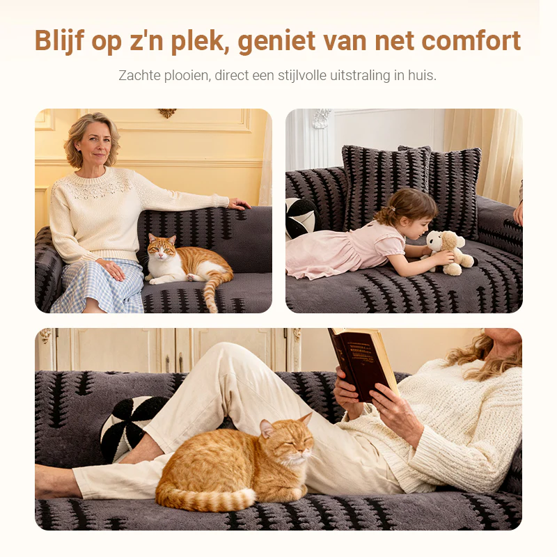 🎉Nieuwjaars Cadeau 50% KORTING!🛋️🧸 Zachte Pluche Antislip Bankhoes – Huidvriendelijk, Diervriendelijk & Gemakkelijk Onderhouden (Meerdere Afmetingen & Kleuren)! - Image 4