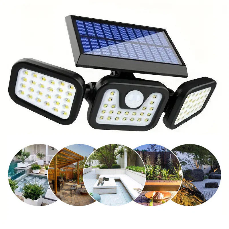 🎉Nieuwjaars Cadeau 50% KORTING!💡Zonnewandlamp (3 Lampenkoppen + Bewegingssensor) – Automatisch Opladen & Verstelbare Hoek: Veilige Buitenverlichting Zonder Kabels! - Image 13