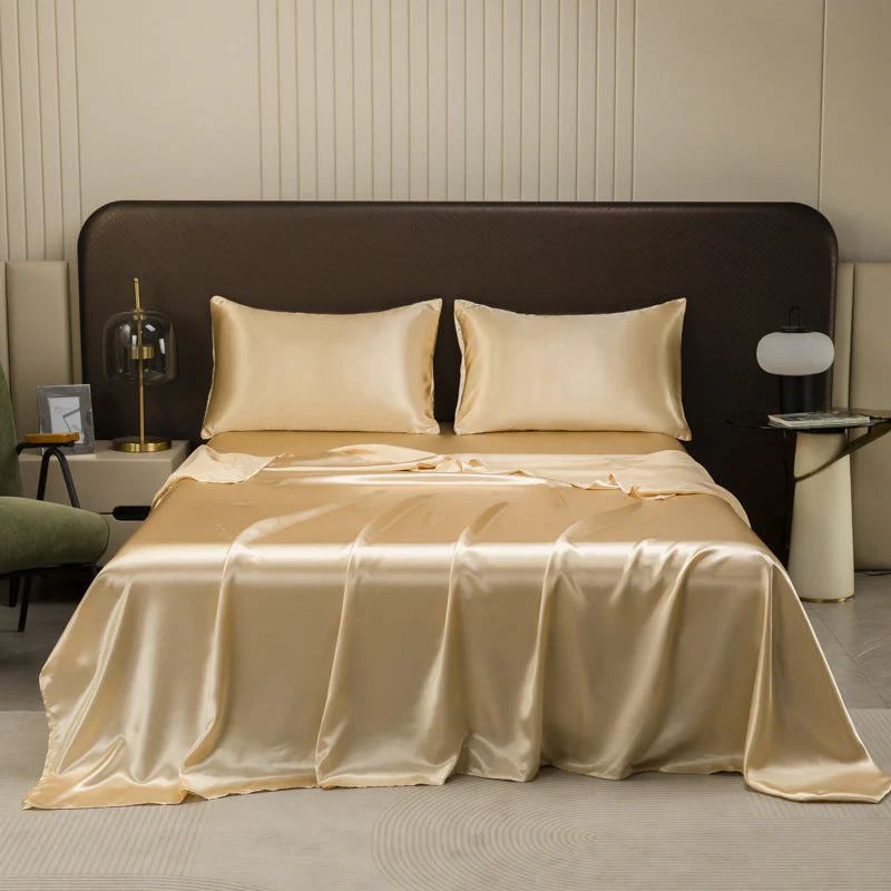 🌞Fris De Lente In Met 50% Korting!🛏️Effen Satijnen Hoeslaken | Haar- & Huidvriendelijk | Temperatuurregulerend | Duurzaam & Machinewasbaar - Image 14