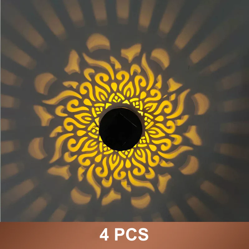 ☀️ Solar mandala lamp voor tuin & terras – 2-in-1 grondlamp & wandlamp – Decoratieve verlichting met vintage-effect – Roestvrij & duurzaam - Image 11