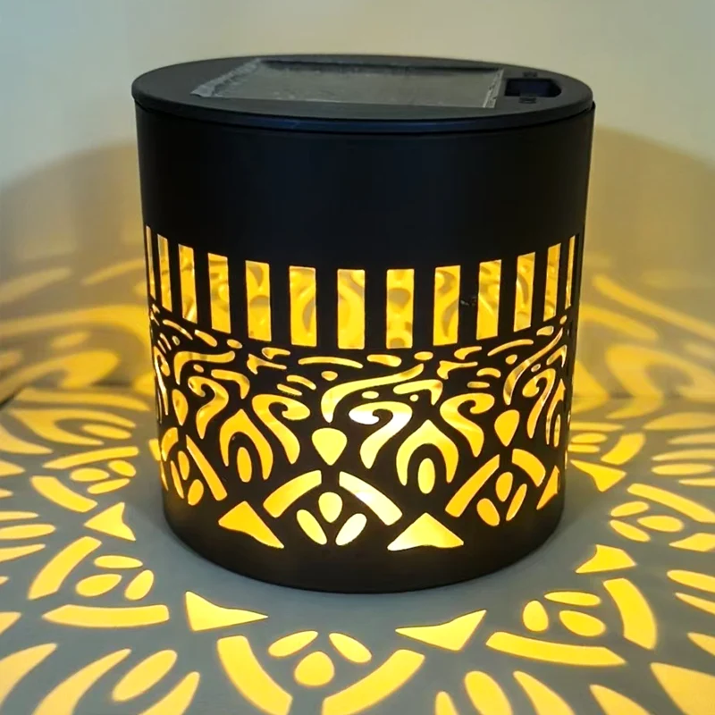 ☀️ Solar mandala lamp voor tuin & terras – 2-in-1 grondlamp & wandlamp – Decoratieve verlichting met vintage-effect – Roestvrij & duurzaam - Image 9