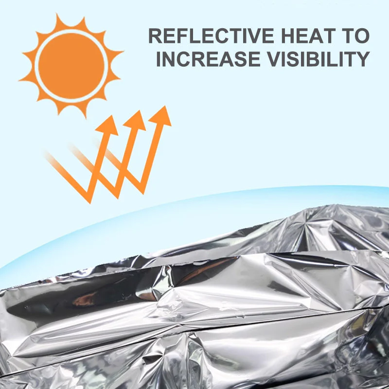🚨🌬️ Dubbelzijdige Waterdichte Draagbare Buiten Nooddeken – Gecertificeerd (CE/ISO), ≥90% Warmtereflectie & Compact! - Image 2