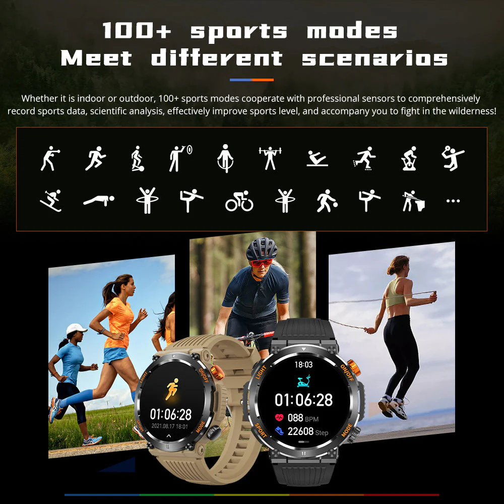 🎉Nieuwjaars Cadeau 50% KORTING!⌚Waterdichte Sport & Outdoor Smartwatch - IP68 Wasserdicht + Meerdere Sportmodi: Perfect Voor Wandelen/Rennen/Zwemmen! - Image 2