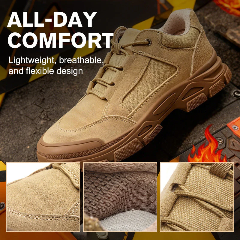 🖤Black Friday topper!50% KORTING✨ Veiligheidsschoenen Met Stalen Neus & Anti-Prik Zool – Dagelijks Comfort, Slijtvast EVA & Slipweerstand (Perfect voor Bouwplaatsen/Magazijnen!) - Image 3