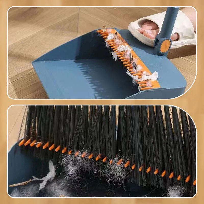 🌞Fris De Lente In Met 50% Korting!🧹 Staande Bezem & Stofblik Set – 180° Draaibaar & Zelfreinigend – Moeiteloos Schoonmaken zonder Gedoe! - Image 4