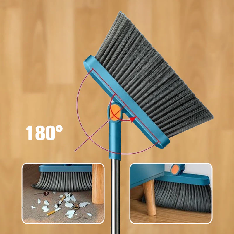 🌞Fris De Lente In Met 50% Korting!🧹 Staande Bezem & Stofblik Set – 180° Draaibaar & Zelfreinigend – Moeiteloos Schoonmaken zonder Gedoe! - Image 5