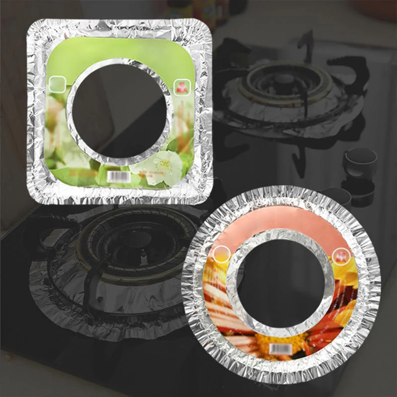 🍳🧽 Oliebestendige Aluminiumfolie Pads voor Fornuizen – Gemakkelijk Schoonmaken, Hittebestendig & Aanpasbaar (Tijdbesparend)! - Image 4